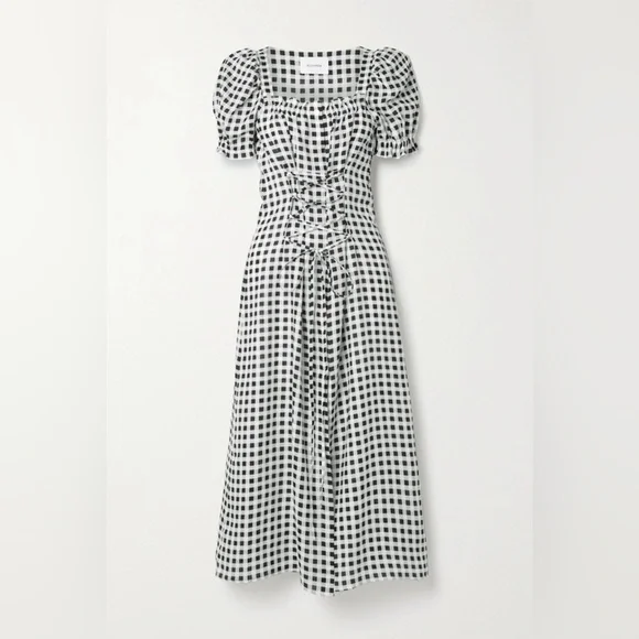 knee length dresses for ladies Sleeper Women's Marquise Linen Dress – Saint Bernard main image 0